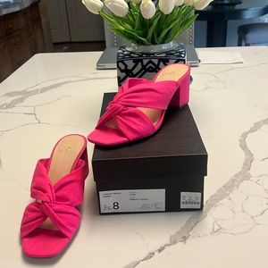 Brand new J.Crew canvas twisted sandals